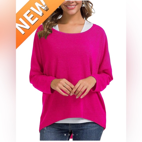NWT oversized pink sweater 🩷 XL casual style - Picture 1 of 9
